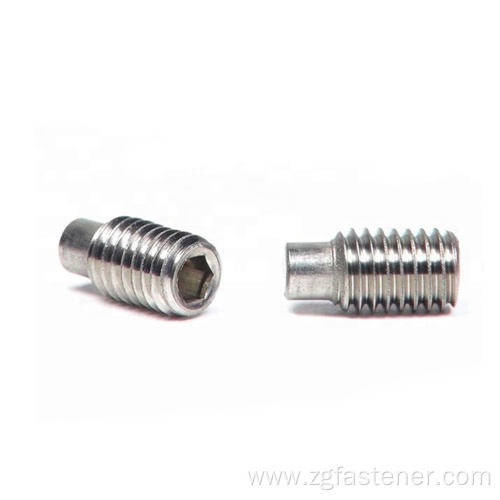 Stainless Steel set screws with dog point